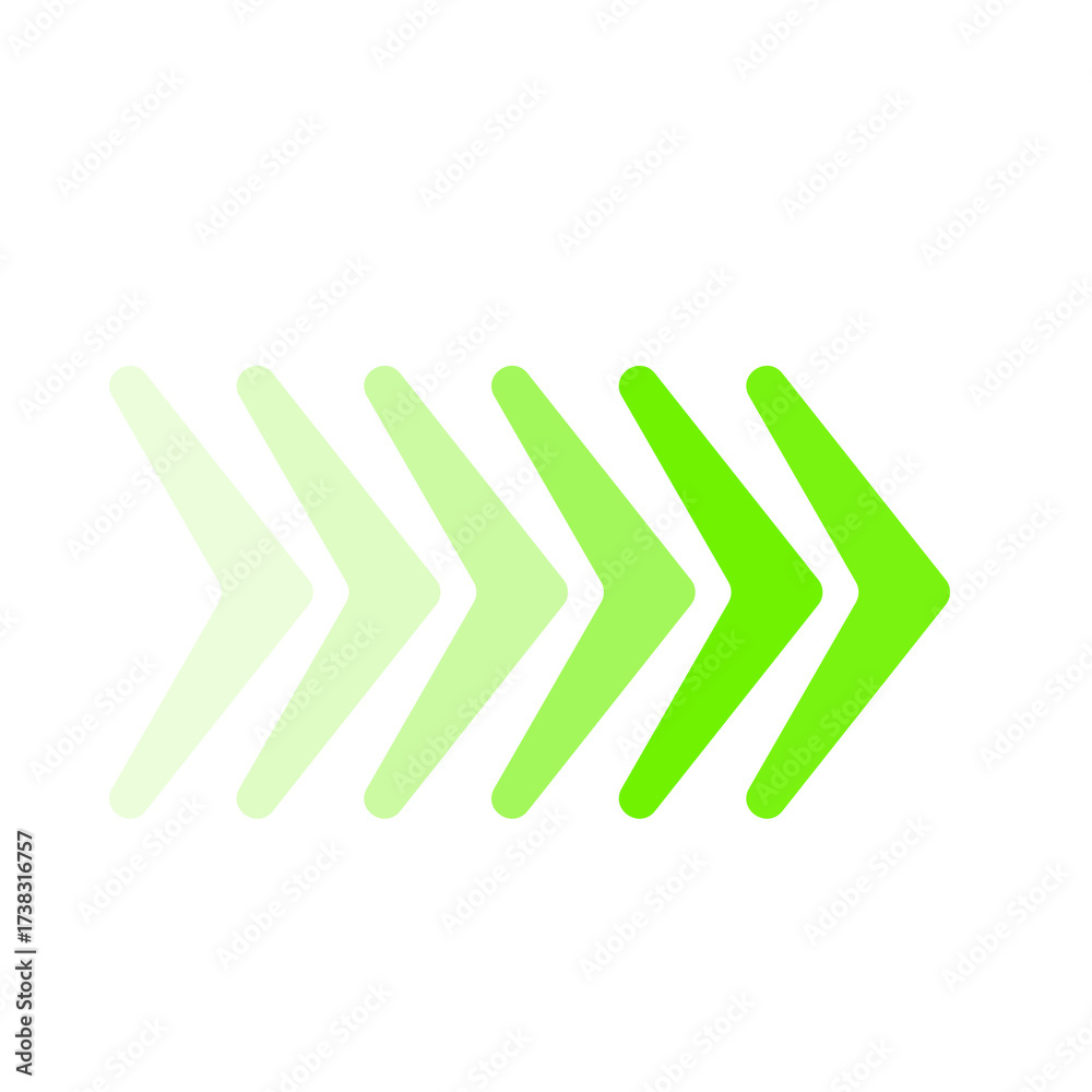 Obraz premium Green Direction Arrows Graphic Design