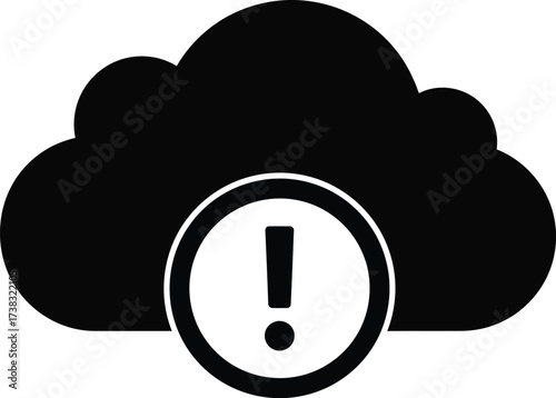 Cloud warning icon vector scalable eps illustration for digital graphics and design