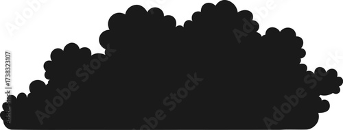 Black silhouette cloud vector illustration scalable eps icon for weather and sky designs