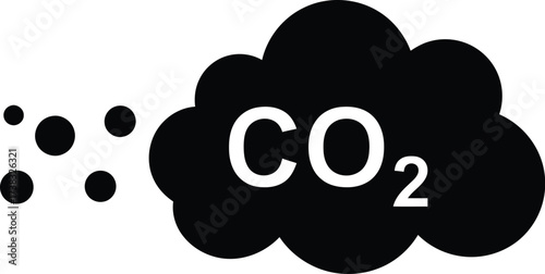 Co2 cloud vector illustration scalable eps icon for environmental concepts