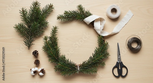 A wreath made of branches
