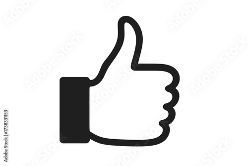 Vector hand pointer icon, thumb up gesture silhouette, simple black hand illustration, transparent background, minimalistic design, vector illustration, icon set, approval symbol