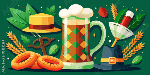 A beautiful set of Christmas decorations featuring candles and fresh fruit to design a festive meal