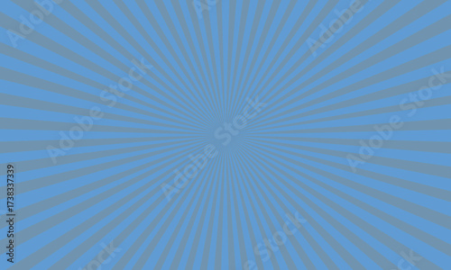 Blue sunburst pattern with radial lines emanating from the center point