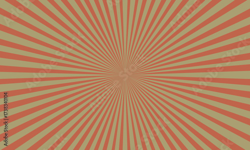Retro sunburst background with radial lines emanating from the center point