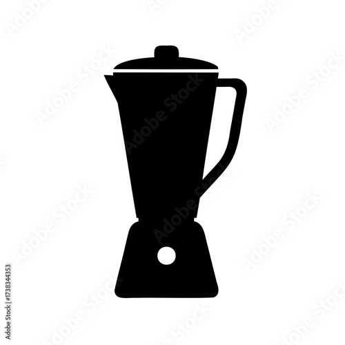 Silhouette of a black kitchen blender, perfect for smoothie preparation