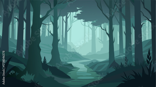 As the fog envelops the forest the world becomes still and quiet like a hidden sanctuary untouched by time.