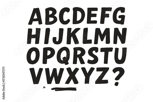 Hand drawn rough retro font inspired by vintage pulp book and magazine covers. Handwritten original display typeface. Bold marker alphabet set with uppercase letters.