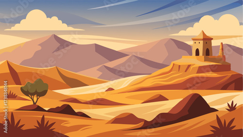 A sense of timelessness pervades this arid landscape where the hills seem to have stood unchanged for centuries.