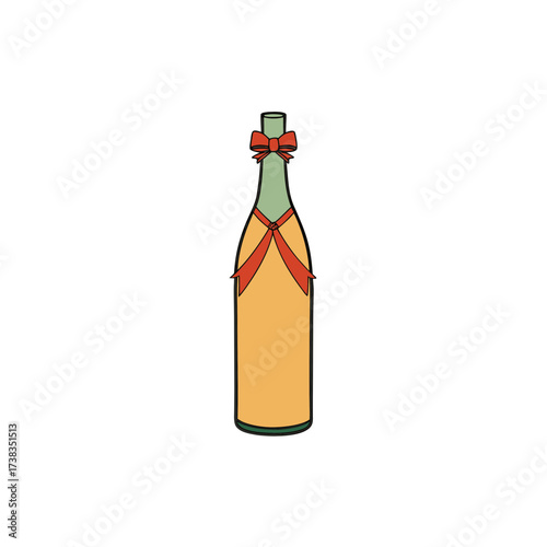 a beautifully wrapped bottle of sparkling cider or