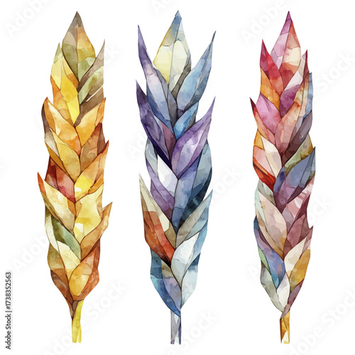 delicately hand-painted with artistic brush strokes, A Watercolor painting of corn on the cob, minimal layout, white background, vector EPS. vector illustration