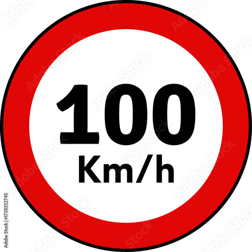 Speed Limit 100 Sign