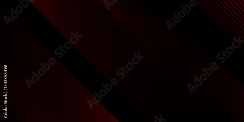 Red and black vector 3d futuristic tech glow and shinning line simple modern abstract banner. Vector creative design.