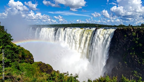 Majestic Victoria Falls Landscape in Zimbabwe.