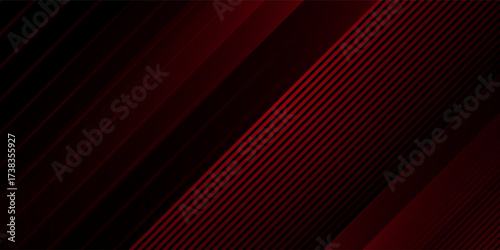 Red and black vector 3d futuristic tech glow and shinning line simple modern abstract banner. Modern Trendy design in vector EPS 10