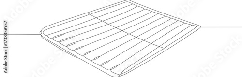 Minimalist Outline Perspective Grill Grid Cooking Appliance Kitchenware Icon