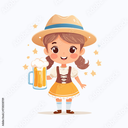 Illustration vectorielle personnage caricatural allemand