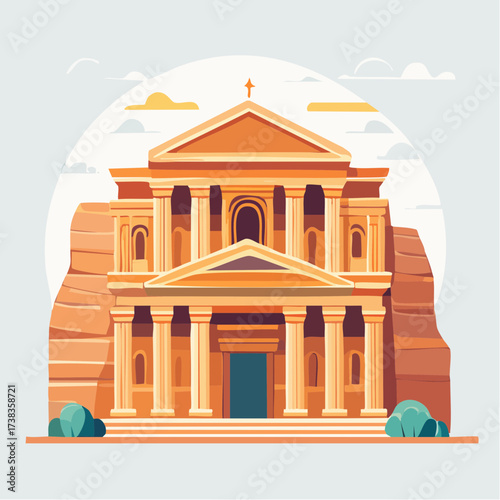 Illustration vectorielle minimaliste de Petra