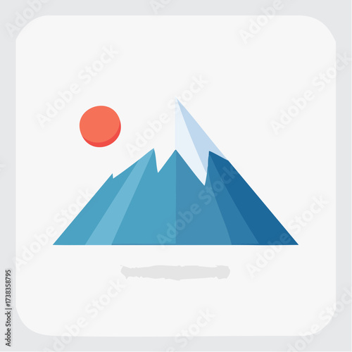 Illustration vectorielle minimaliste du Mont Fuji