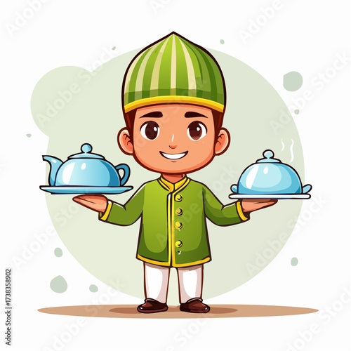 Illustration vectorielle personnage caricatural turc