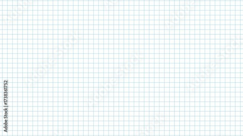 A full frame shot of a white graph paper with thin blue lines forming a grid pattern across the surface