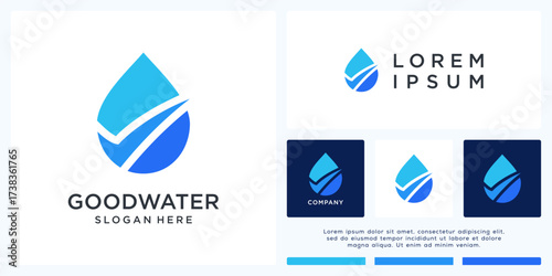 Good water logo design template