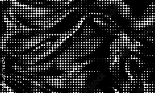 Grunge halftone gradient background. Faded grit noise texture. White and black sand wallpaper. Retro pixelated backdrop. Anime or manga style comic overlay. graphic design textured template modern