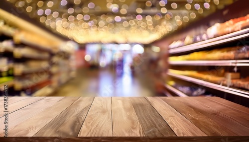Wallpaper Mural store blur background with bokeh Torontodigital.ca
