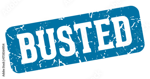 busted rectangular sign. busted stamp