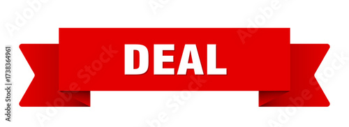 deal ribbon isolated on transparent background. deal ribbon