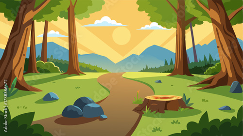 A sundappled clearing with soft mossy ground and fallen logs creating the perfect spot for a peaceful picnic.