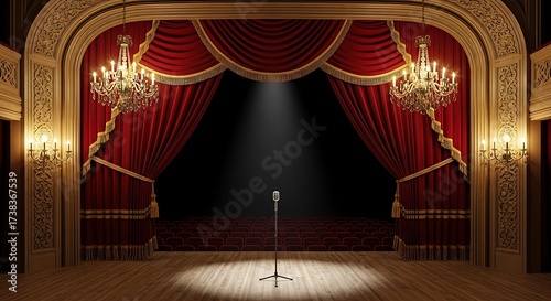 Spotlight on Stage - Awaiting the Performers Entrance.