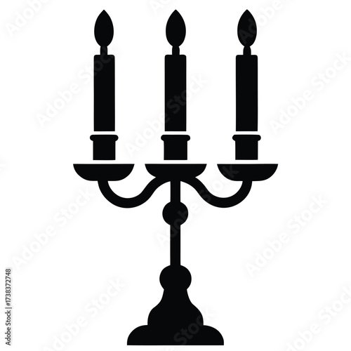 candelabra vector icon on white background