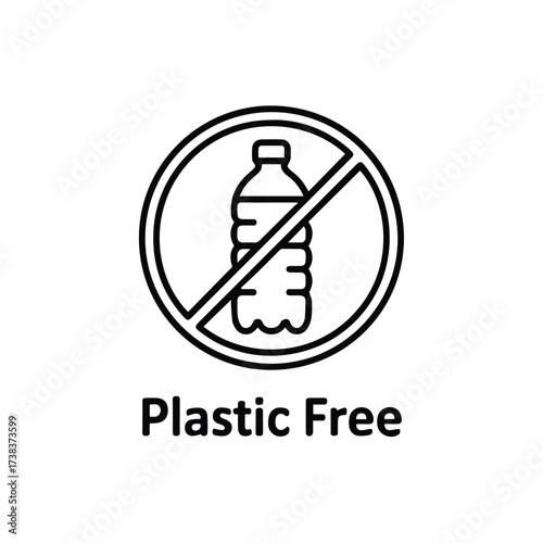 Plastic free icon