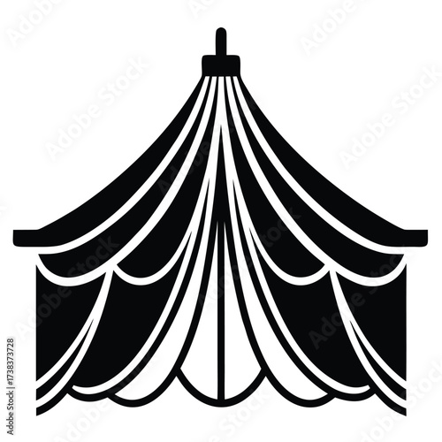 ceiling drapery vector icon  on white background