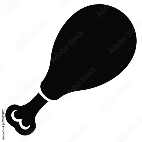 chicken drumstick vector icon on white background [Converted].eps