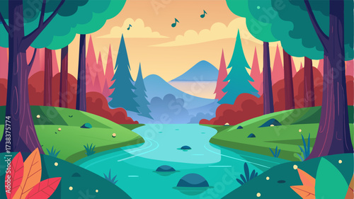 A tranquil haven where the sounds of the river and the rustling of leaves create a soothing symphony for all who seek solace in the forest.