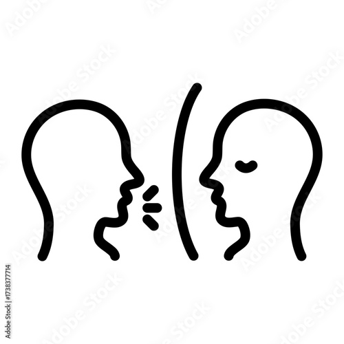 personal Boundaries simple line icon