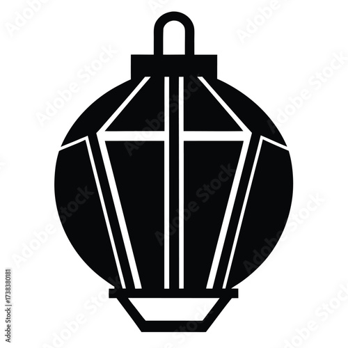 lantern  paper lantern  vector icon on white backg