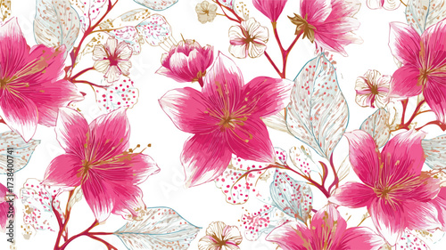 Vibrant Floral Pattern Background for Design Projects