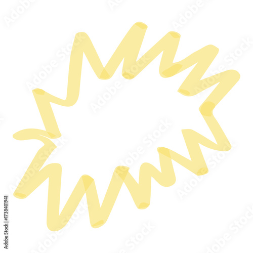 Highlighter Starburst Doodle Illustration