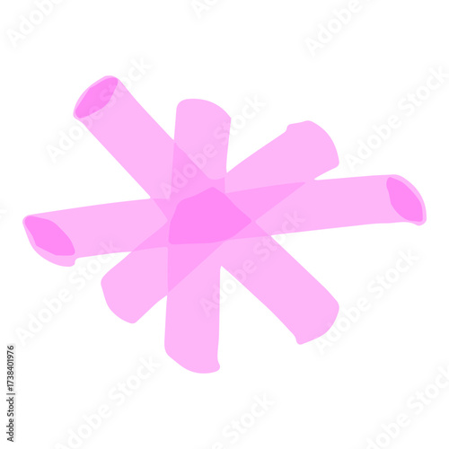 Highlighter Burst Star Doodle Illustration