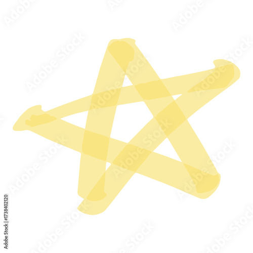 Highlighter Star Doodle Illustration