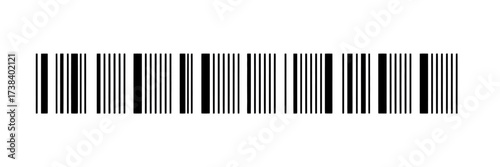 Simple Barcode Illustration on White Background for Product Identification and Retail Applications Wide Horizontal Format