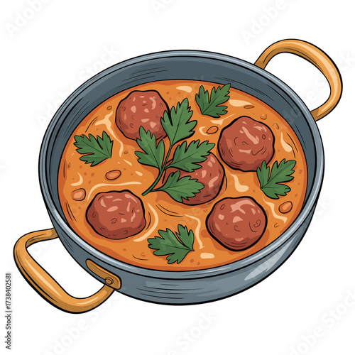 Delicious Meatball Curry in a Serving Dish Culinary Delights and Tasty Treats for Food Enthusiasts