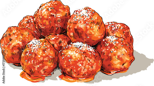 Delicious Meatballs Food Vector Graphic Artwork for Culinary Design Inspiration