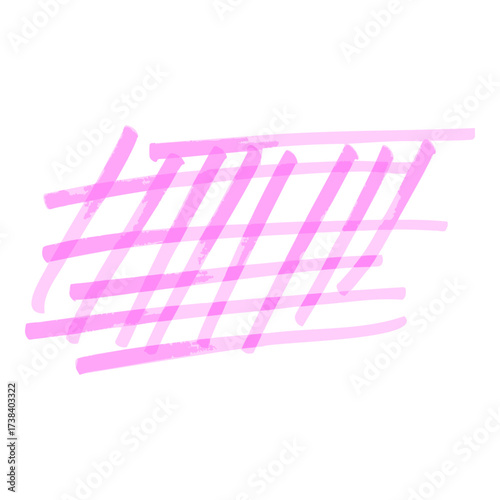 Highlighter Crosshatch Doodle Illustration