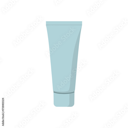 Cosmetic tube in minimalist design with blue color  