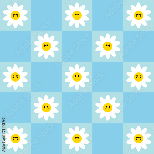 seamless pattern with camomiles