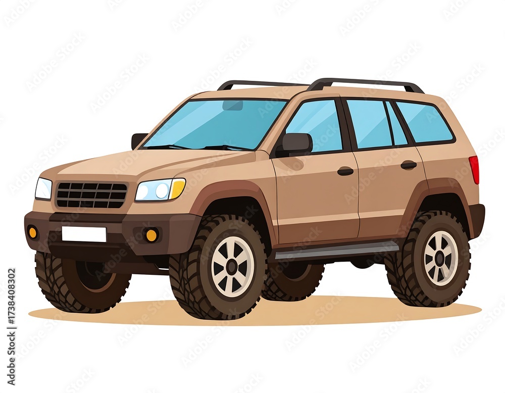 custom made wallpaper toronto digitalBeige SUV, Rugged Off-Road Vehicle, Outdoor Adventure.